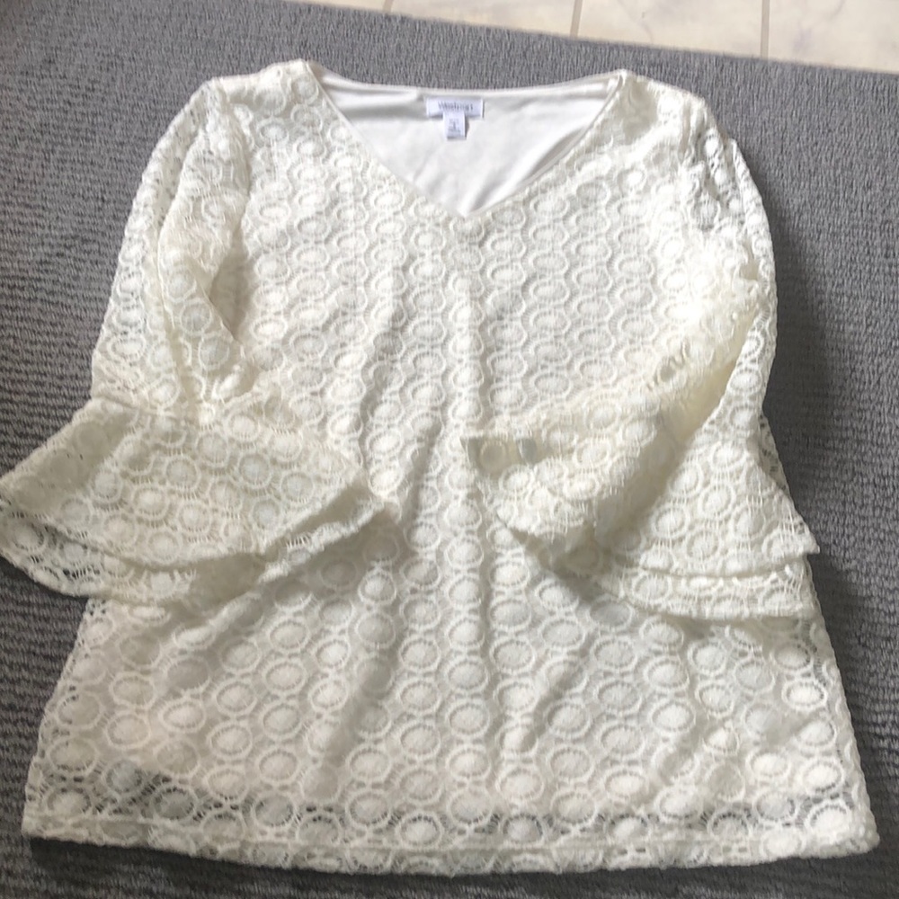NWOT white lace blouse